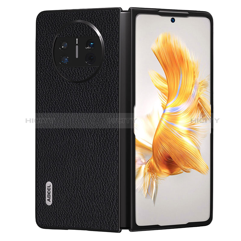 Custodia Lusso Pelle e Plastica Opaca Cover B04H per Huawei Mate X5