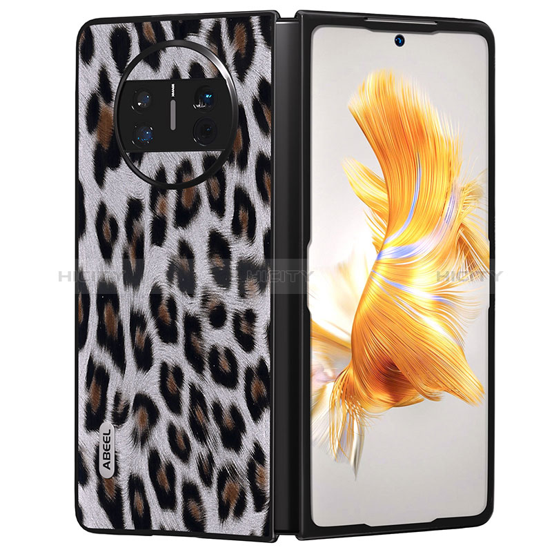 Custodia Lusso Pelle e Plastica Opaca Cover B05H per Huawei Mate X5