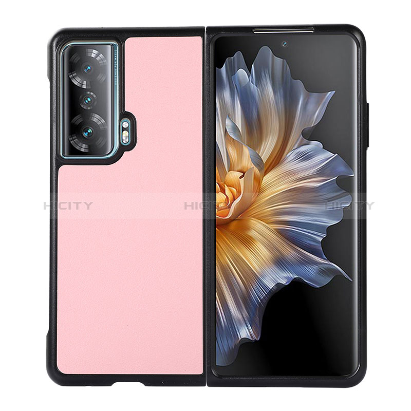 Custodia Lusso Pelle e Plastica Opaca Cover BH1 per Huawei Honor Magic Vs Ultimate 5G Rosa