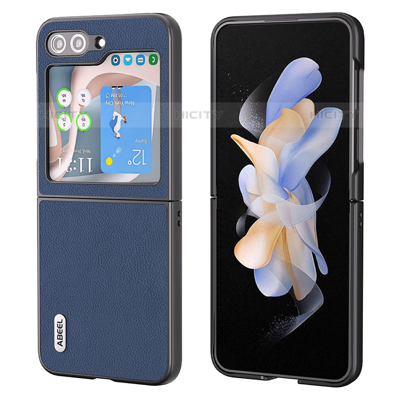 Custodia Lusso Pelle e Plastica Opaca Cover BH7 per Samsung Galaxy Z Flip5 5G