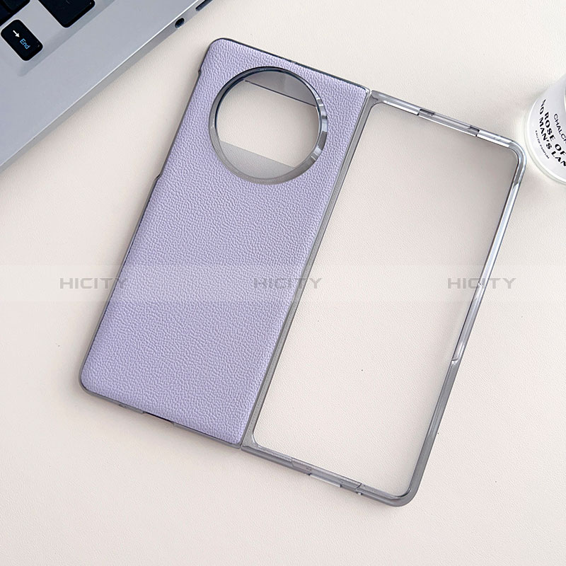 Custodia Lusso Pelle e Plastica Opaca Cover BH8 per Huawei Mate X5