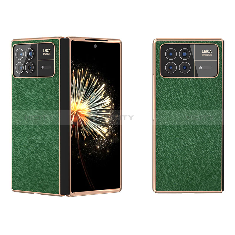 Custodia Lusso Pelle e Plastica Opaca Cover BH9 per Xiaomi Mix Fold 3 5G Verde