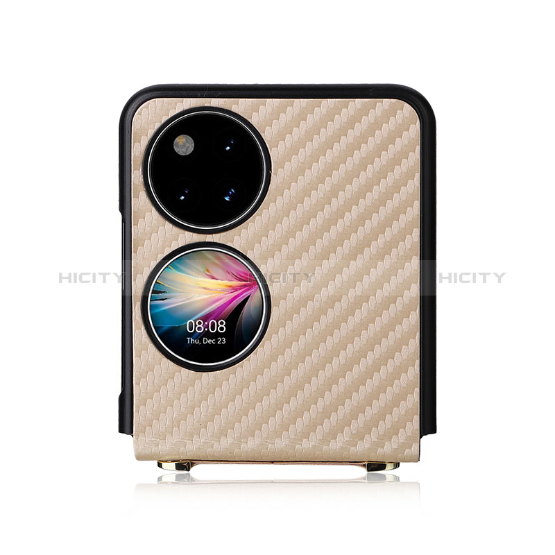 Custodia Lusso Pelle e Plastica Opaca Cover BY2 per Huawei P50 Pocket