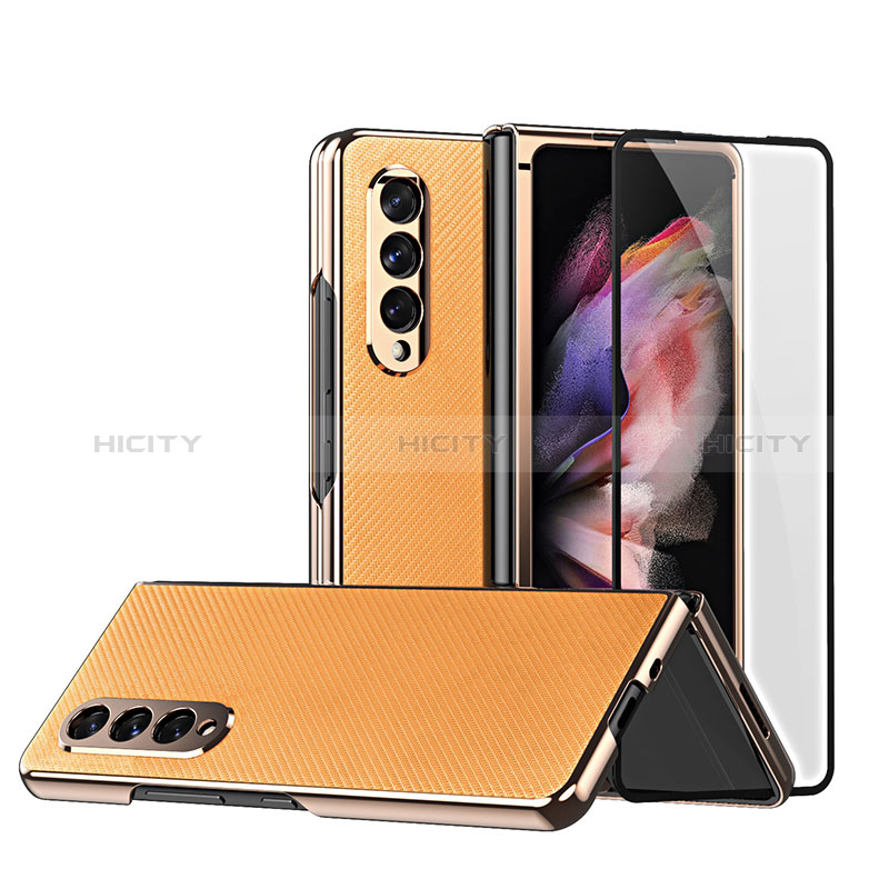 Custodia Lusso Pelle e Plastica Opaca Cover C03 per Samsung Galaxy Z Fold3 5G