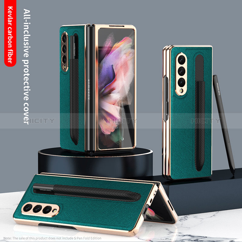Custodia Lusso Pelle e Plastica Opaca Cover C05 per Samsung Galaxy Z Fold3 5G