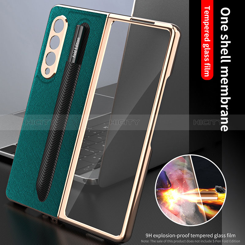 Custodia Lusso Pelle e Plastica Opaca Cover C05 per Samsung Galaxy Z Fold3 5G