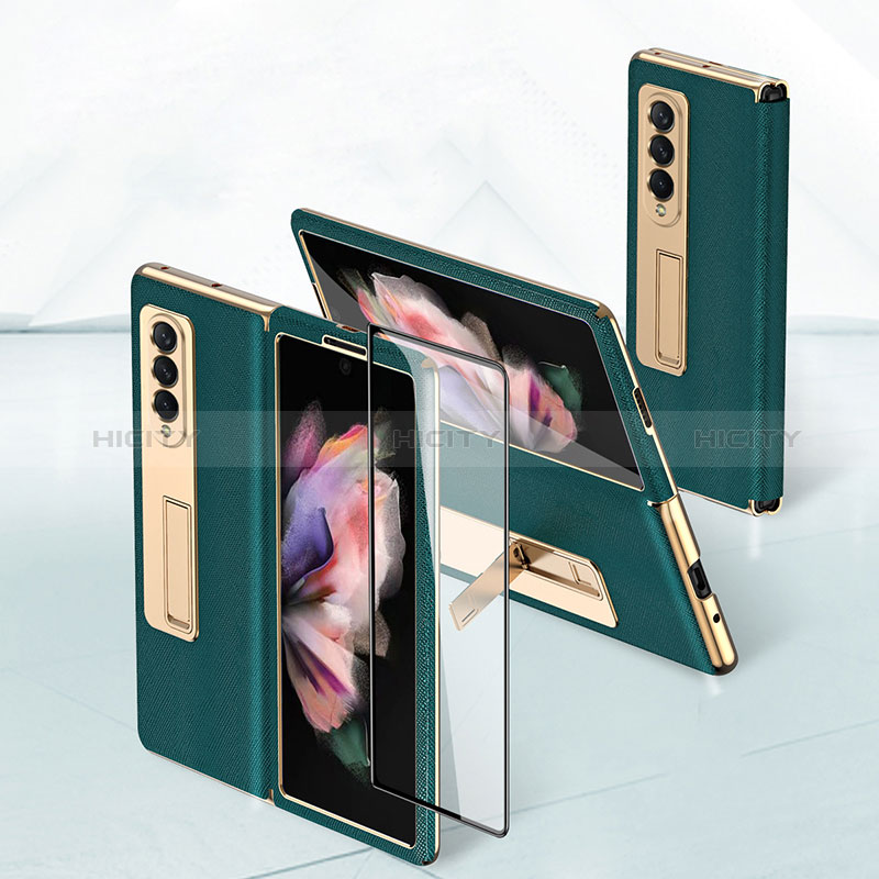 Custodia Lusso Pelle e Plastica Opaca Cover C08 per Samsung Galaxy Z Fold3 5G