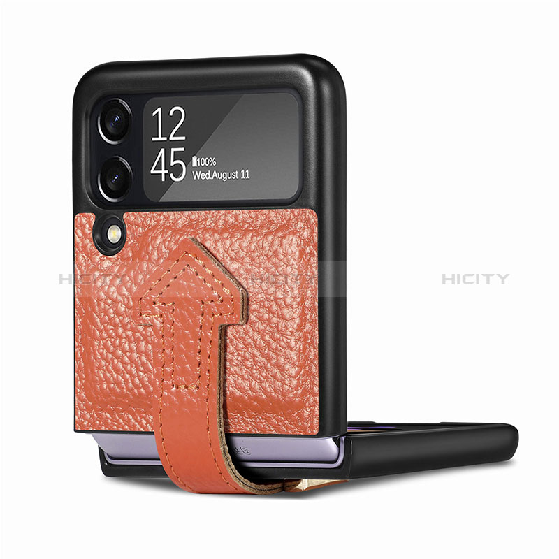 Custodia Lusso Pelle e Plastica Opaca Cover L05 per Samsung Galaxy Z Flip3 5G