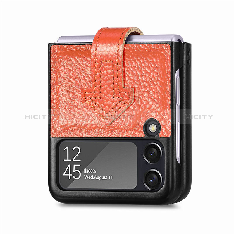 Custodia Lusso Pelle e Plastica Opaca Cover L05 per Samsung Galaxy Z Flip3 5G