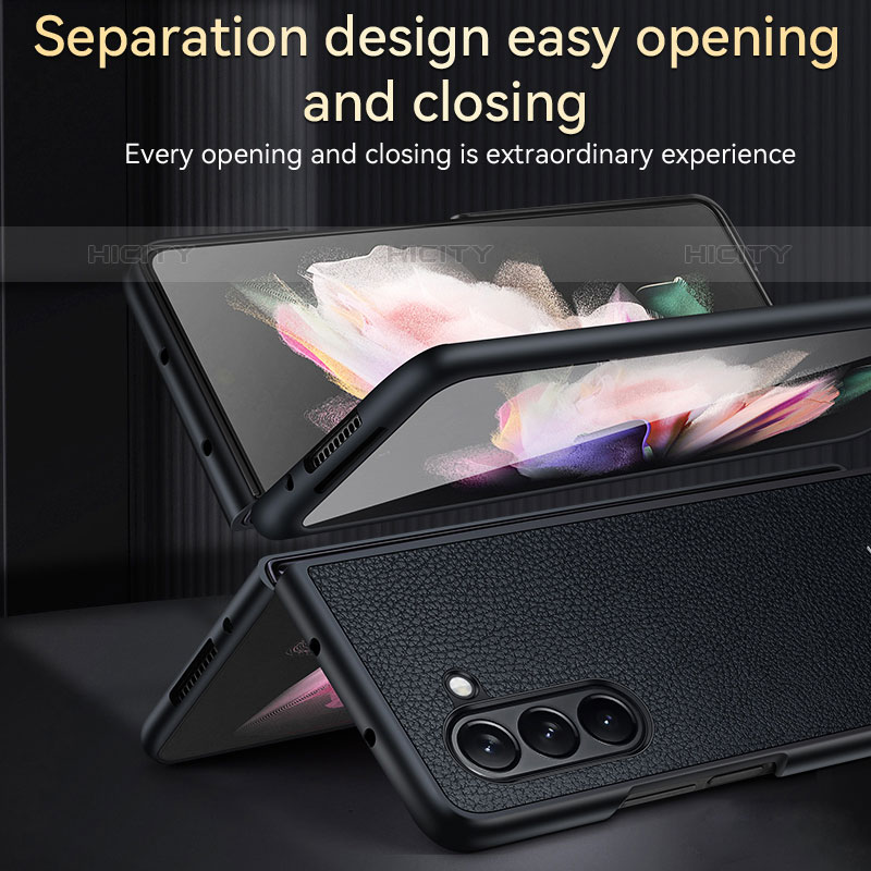 Custodia Lusso Pelle e Plastica Opaca Cover LD3 per Samsung Galaxy Z Fold5 5G