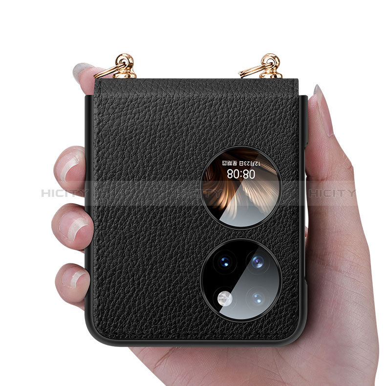 Custodia Lusso Pelle e Plastica Opaca Cover LD5 per Huawei P60 Pocket