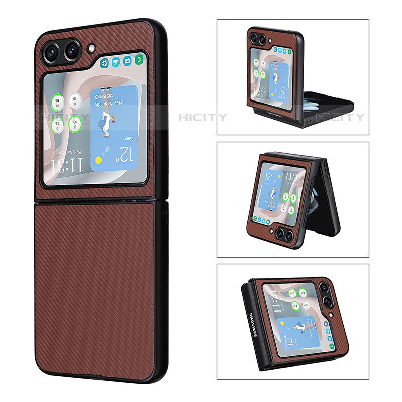 Custodia Lusso Pelle e Plastica Opaca Cover LZ3 per Samsung Galaxy Z Flip5 5G