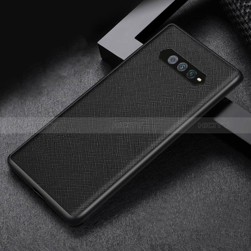 Custodia Lusso Pelle e Plastica Opaca Cover per Xiaomi Black Shark 4S Pro 5G Nero