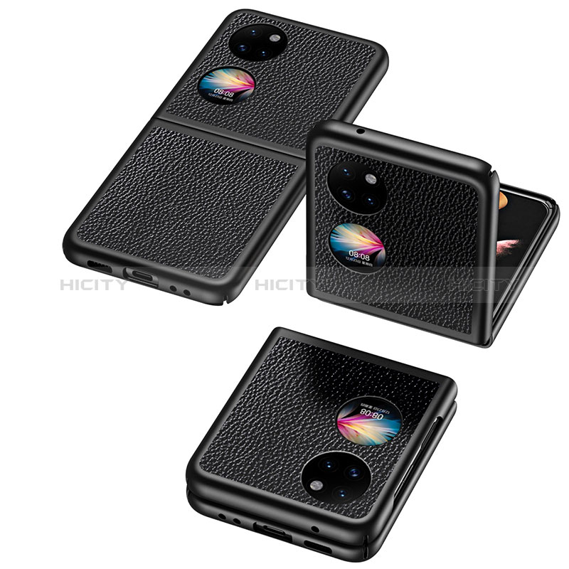 Custodia Lusso Pelle e Plastica Opaca Cover QH3 per Huawei P50 Pocket