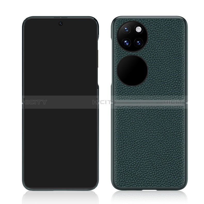 Custodia Lusso Pelle e Plastica Opaca Cover QK1 per Huawei P50 Pocket