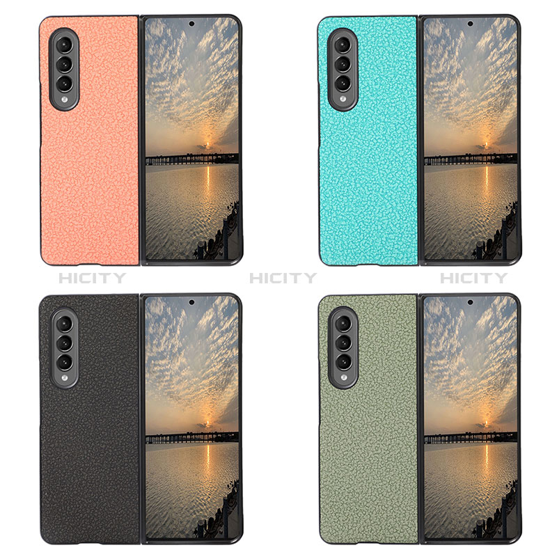 Custodia Lusso Pelle e Plastica Opaca Cover R04 per Samsung Galaxy Z Fold3 5G