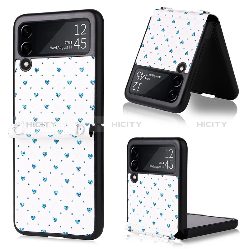 Custodia Lusso Pelle e Plastica Opaca Cover R07 per Samsung Galaxy Z Flip3 5G