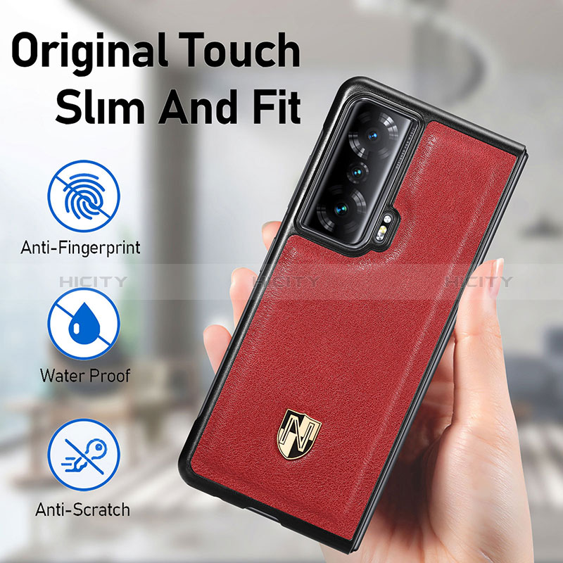 Custodia Lusso Pelle e Plastica Opaca Cover S04D per Huawei Honor Magic Vs Ultimate 5G