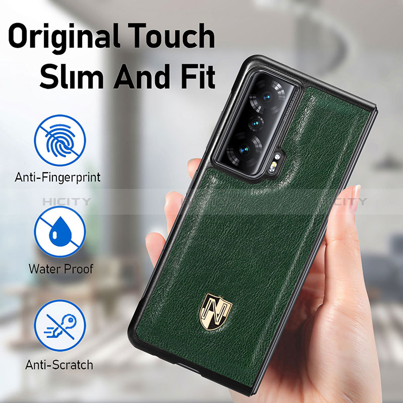 Custodia Lusso Pelle e Plastica Opaca Cover S04D per Huawei Honor Magic Vs Ultimate 5G