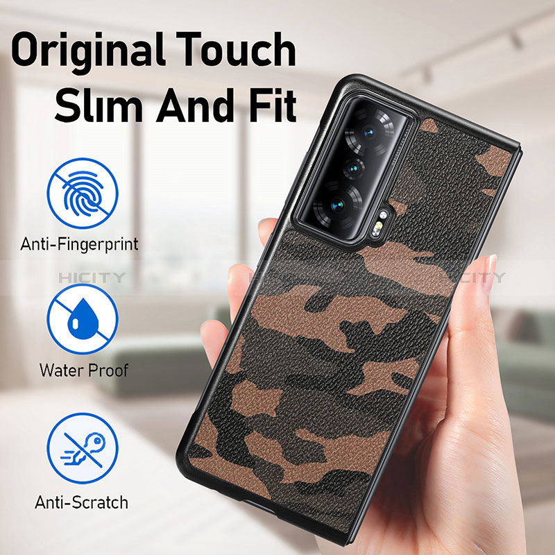 Custodia Lusso Pelle e Plastica Opaca Cover S06D per Huawei Honor Magic Vs Ultimate 5G