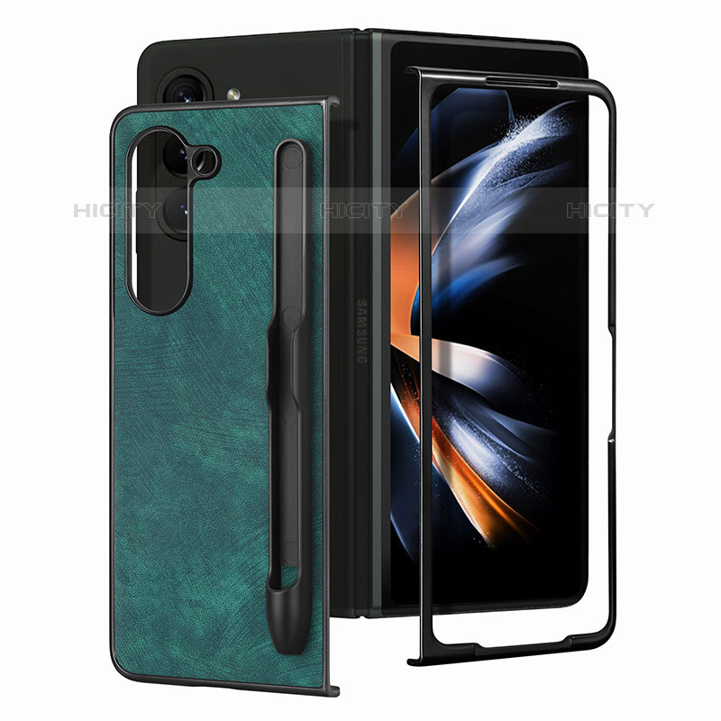 Custodia Lusso Pelle e Plastica Opaca Cover S06D per Samsung Galaxy Z Fold5 5G