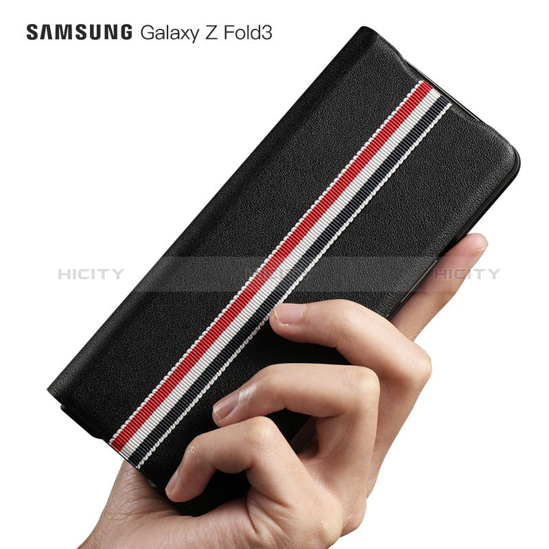 Custodia Lusso Pelle e Plastica Opaca Cover S07 per Samsung Galaxy Z Fold3 5G