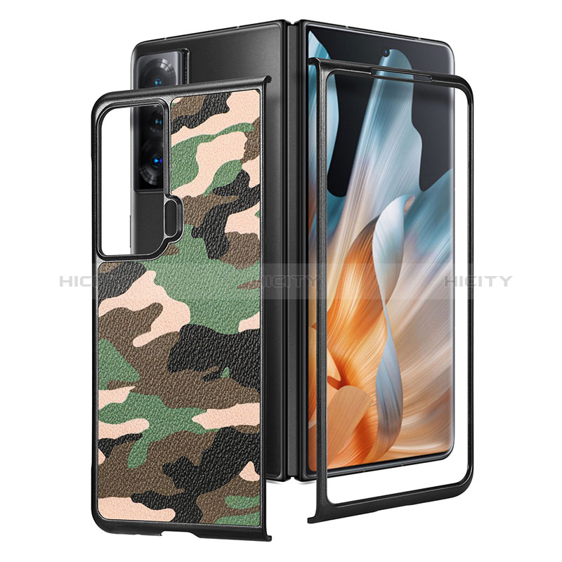 Custodia Lusso Pelle e Plastica Opaca Cover S07D per Huawei Honor Magic Vs 5G