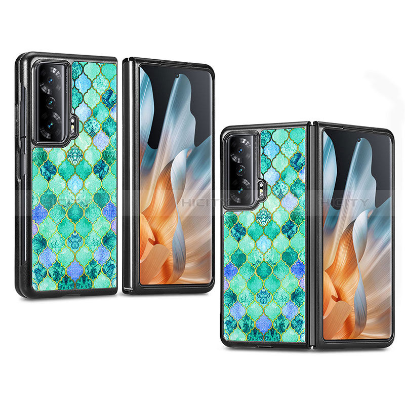 Custodia Lusso Pelle e Plastica Opaca Cover S09D per Huawei Honor Magic Vs 5G