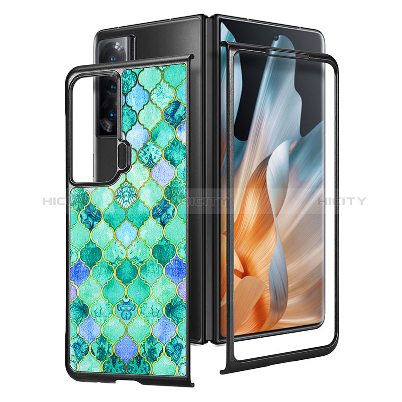 Custodia Lusso Pelle e Plastica Opaca Cover S09D per Huawei Honor Magic Vs 5G