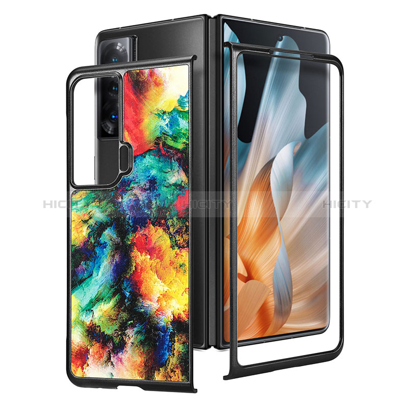 Custodia Lusso Pelle e Plastica Opaca Cover S09D per Huawei Honor Magic Vs 5G Multicolore