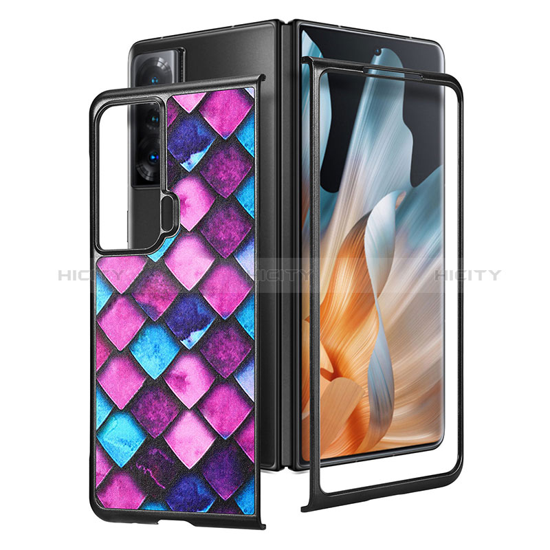 Custodia Lusso Pelle e Plastica Opaca Cover S09D per Huawei Honor Magic Vs Ultimate 5G