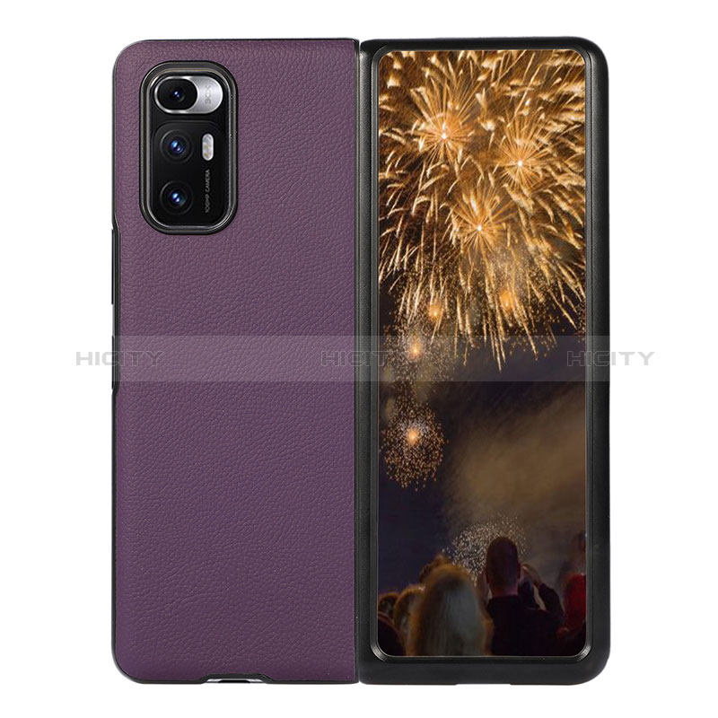 Custodia Lusso Pelle e Plastica Opaca Cover S10 per Xiaomi Mix Fold 5G