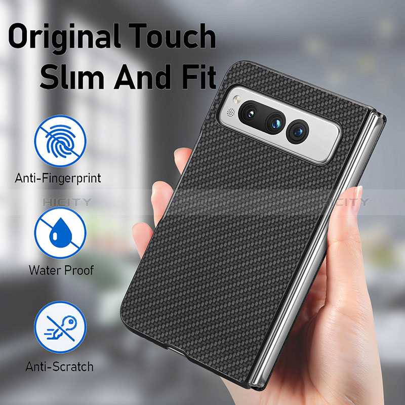 Custodia Lusso Pelle e Plastica Opaca Cover SD1 per Google Pixel Fold 5G