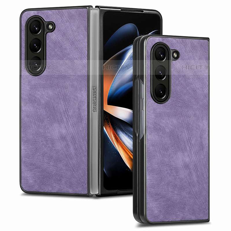 Custodia Lusso Pelle e Plastica Opaca Cover SD3 per Samsung Galaxy Z Fold5 5G