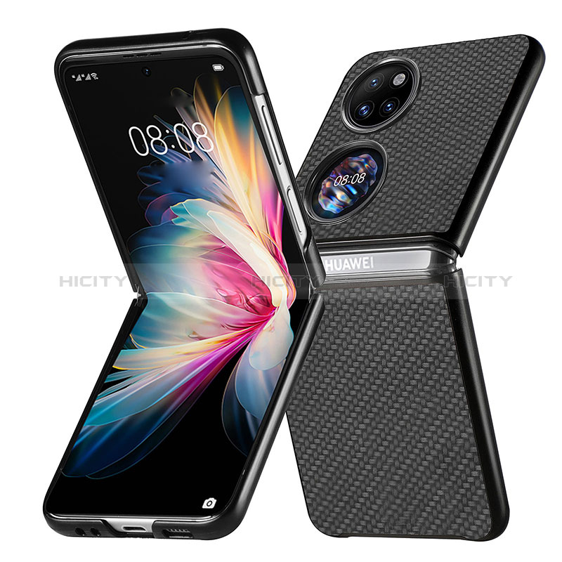 Custodia Lusso Pelle e Plastica Opaca Cover SD5 per Huawei P50 Pocket