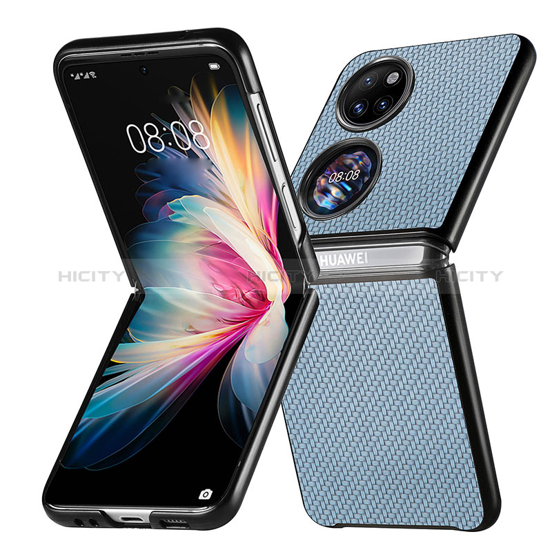 Custodia Lusso Pelle e Plastica Opaca Cover SD5 per Huawei P50 Pocket