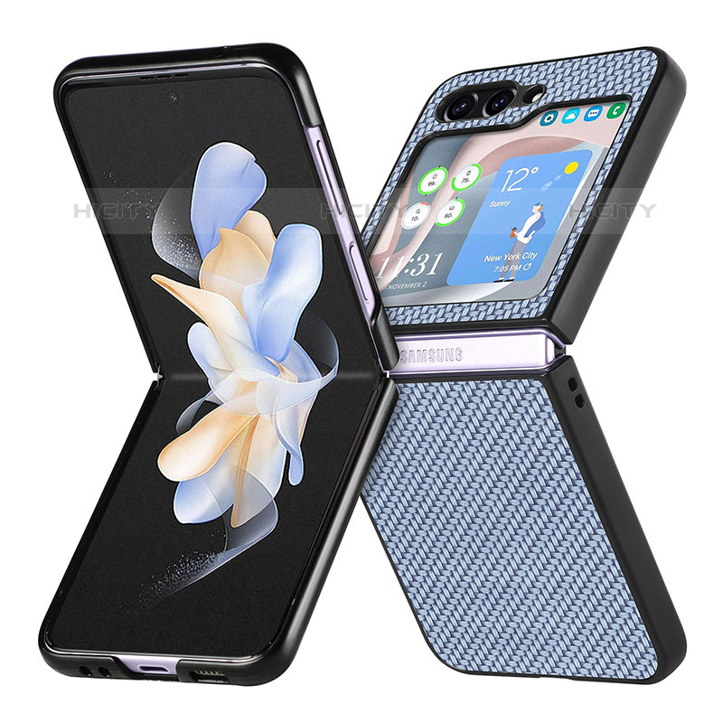 Custodia Lusso Pelle e Plastica Opaca Cover SD5 per Samsung Galaxy Z Flip5 5G