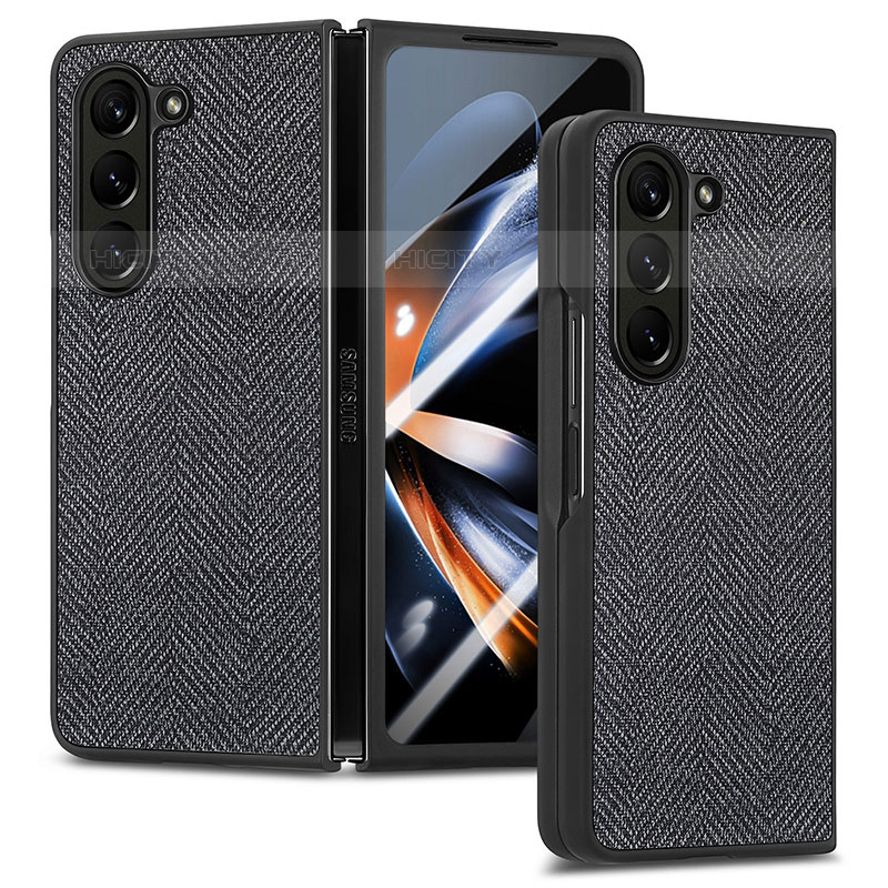 Custodia Lusso Pelle e Plastica Opaca Cover SD9 per Samsung Galaxy Z Fold5 5G