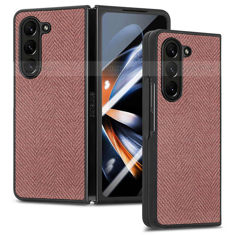 Custodia Lusso Pelle e Plastica Opaca Cover SD9 per Samsung Galaxy Z Fold5 5G