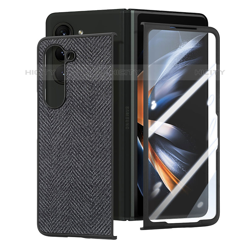 Custodia Lusso Pelle e Plastica Opaca Cover SD9 per Samsung Galaxy Z Fold5 5G