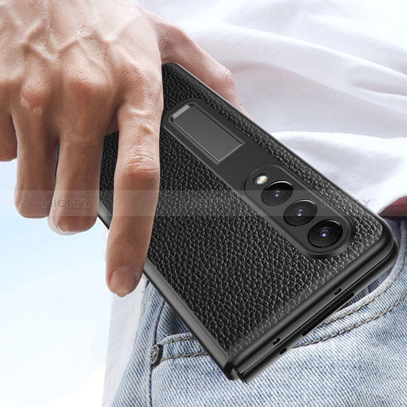 Custodia Lusso Pelle e Plastica Opaca Cover T01 per Samsung Galaxy Z Fold3 5G