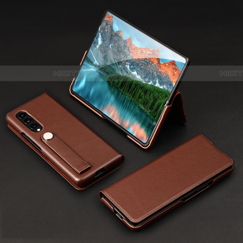 Custodia Lusso Pelle e Plastica Opaca Cover T02 per Samsung Galaxy Z Fold4 5G