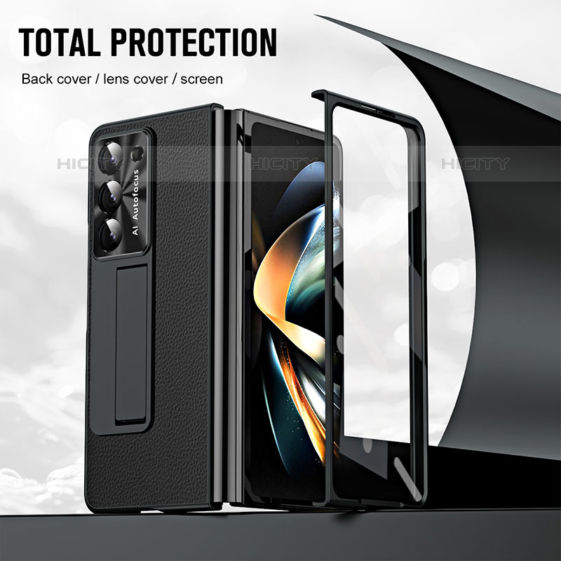 Custodia Lusso Pelle e Plastica Opaca Cover ZL1 per Samsung Galaxy Z Fold5 5G