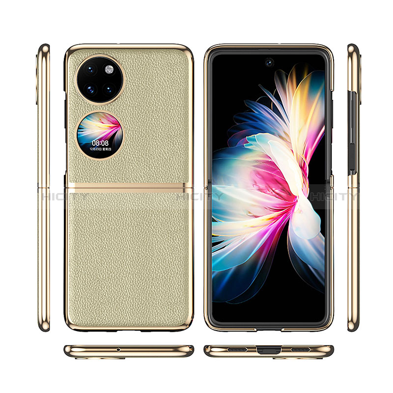 Custodia Lusso Pelle e Plastica Opaca Cover ZL3 per Huawei P60 Pocket