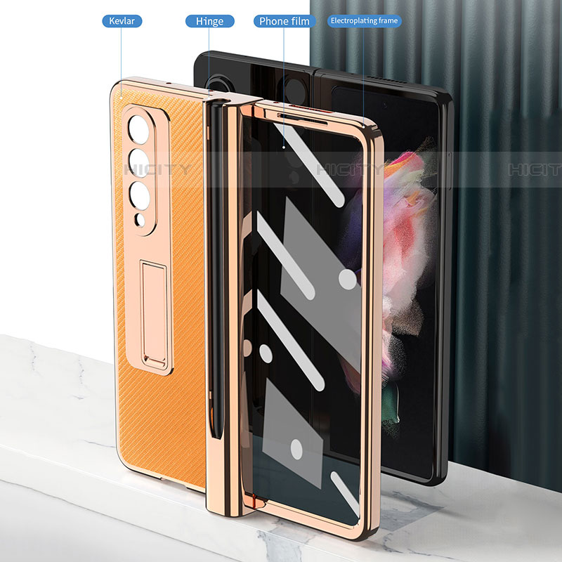Custodia Lusso Pelle e Plastica Opaca Cover ZL3 per Samsung Galaxy Z Fold4 5G