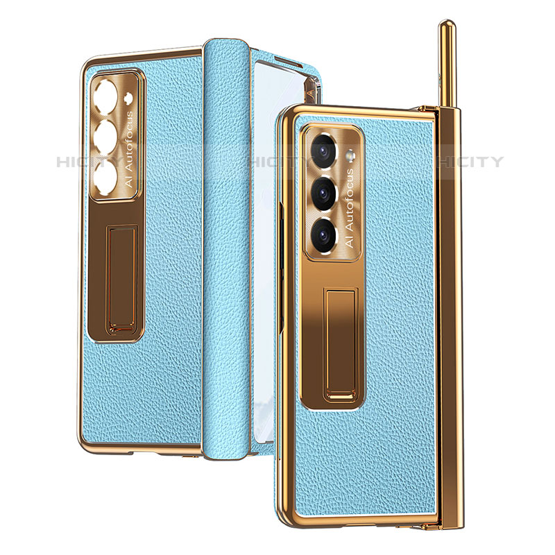 Custodia Lusso Pelle e Plastica Opaca Cover ZL4 per Samsung Galaxy Z Fold5 5G Multicolore