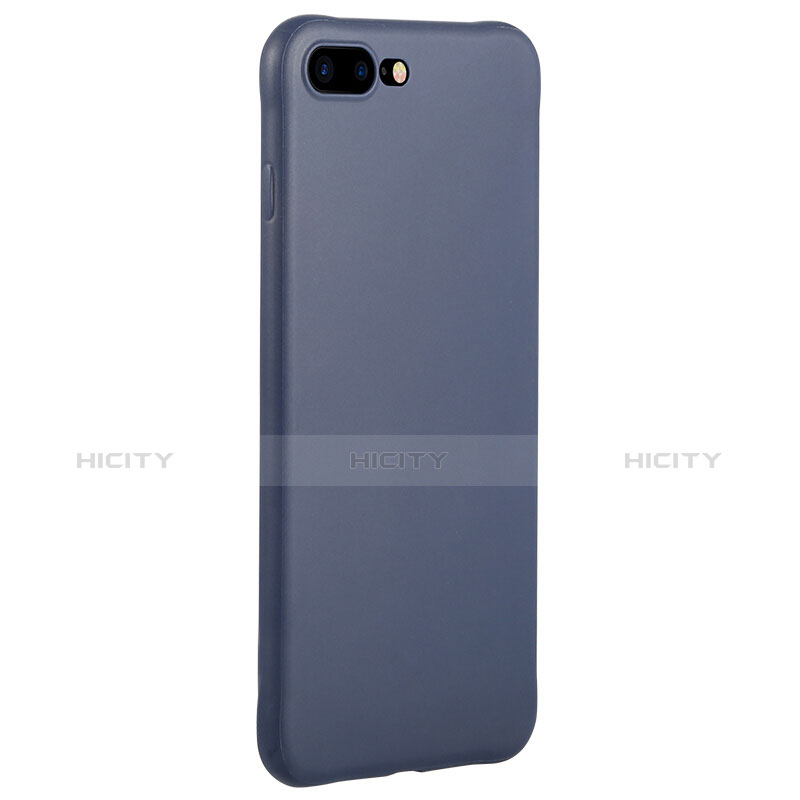 Custodia Morbida Silicone Lucido C02 per Apple iPhone 7 Plus Blu