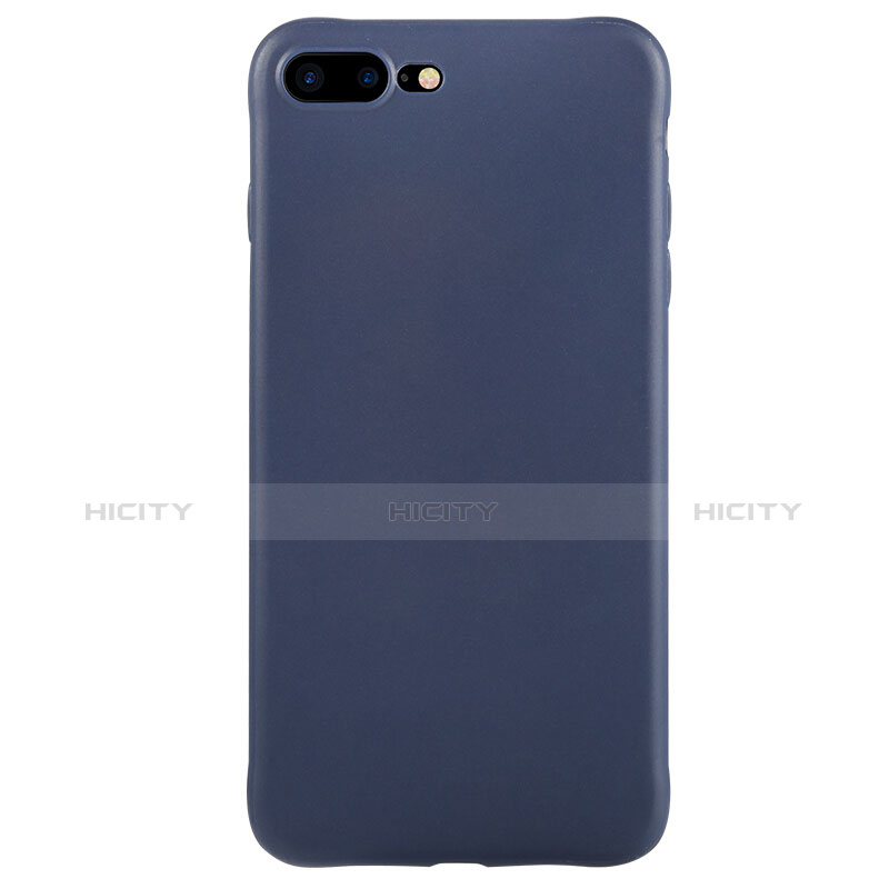 Custodia Morbida Silicone Lucido C02 per Apple iPhone 7 Plus Blu