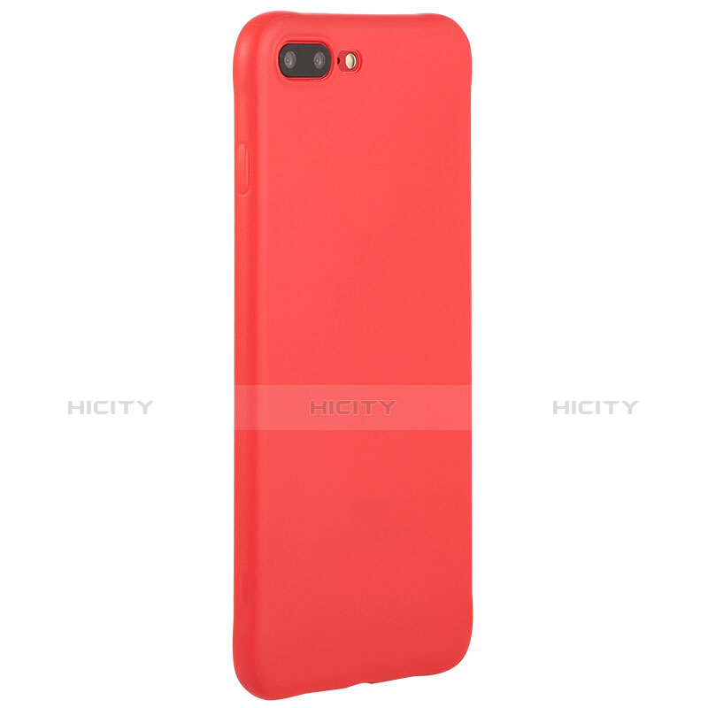 Custodia Morbida Silicone Lucido C02 per Apple iPhone 8 Plus Rosso