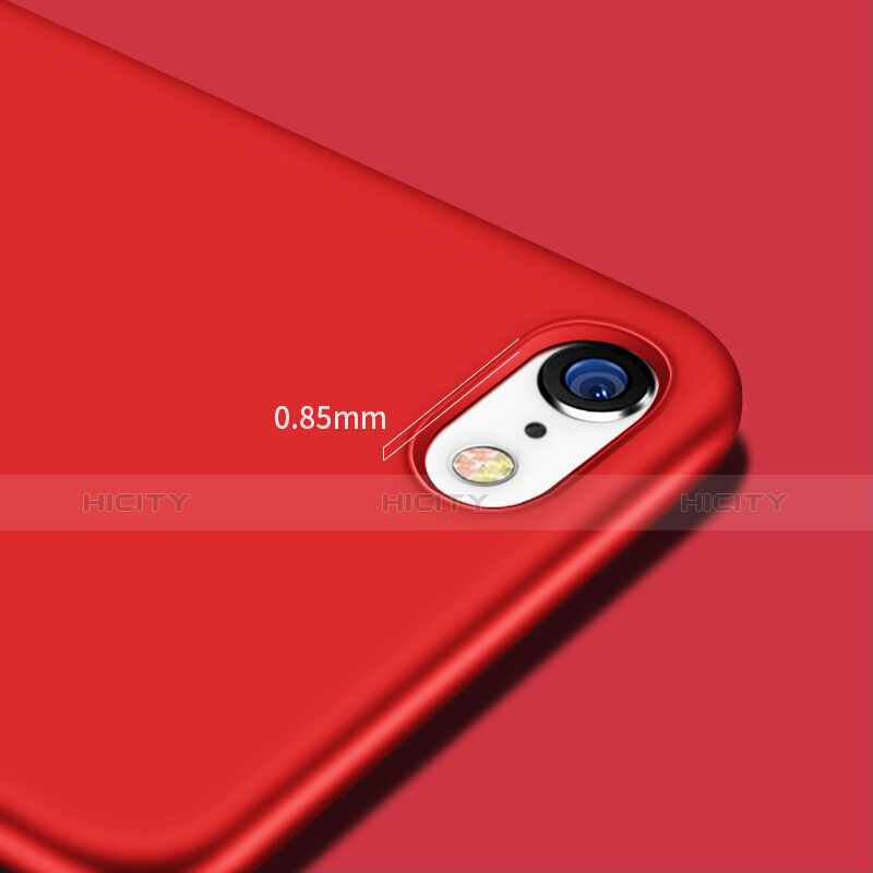 Custodia Morbida Silicone Lucido per Apple iPhone 8 Rosso